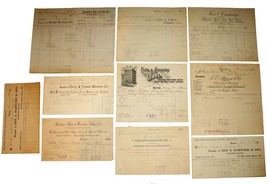 10 1901 MASSACHUSETTS Billhead Document Receipts Wool Mills Window Glass... - £21.52 GBP