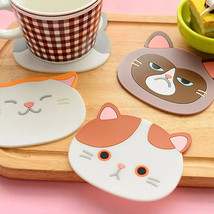 Cat Shaped Tea Coaster Cup Mat - £7.21 GBP