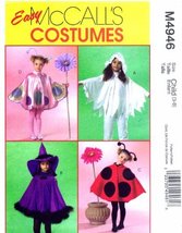 Girls Cape Costumes Ladybug Witch McCall&#39;s 4946 Sewing Pattern Size 3 - 8 - £9.49 GBP