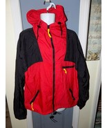 Vintage Marlboro Adventure Team Red/Black Hooded Windbreaker Jacket Size... - $57.00