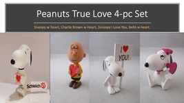 Peanuts - TRUE LOVE Set of 4-pcs Vinyl Figures by Schleich - £52.18 GBP