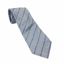 Giorgio Armani Light Blue Geometric 100% Silk Tie 3.5&quot; Hand Made Italy (... - £18.63 GBP