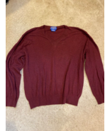 VTG Pendleton V-Neck Mens Sweater 100% Virgin Wool Made in USA Burgandy ... - £21.85 GBP