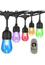 Color Changing Outdoor String Lights, RGB Cafe LED String Light with 30 96FT - $128.69