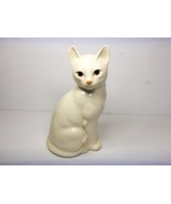 VINTAGE WHITE CERAMIC CAT FIGURINE 7&quot; TALL,  UCGC JAPAN - £11.64 GBP