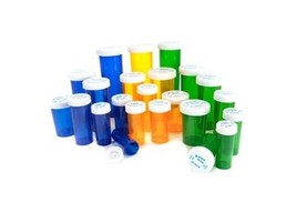8 Dram Child-Resistant Amber Pill Vials - Pack of 12 - £7.96 GBP