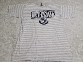 Vintage Clarkston Michigan Velva Sheen Tee Shirt NWT L USA Striped Singl... - €4,22 EUR