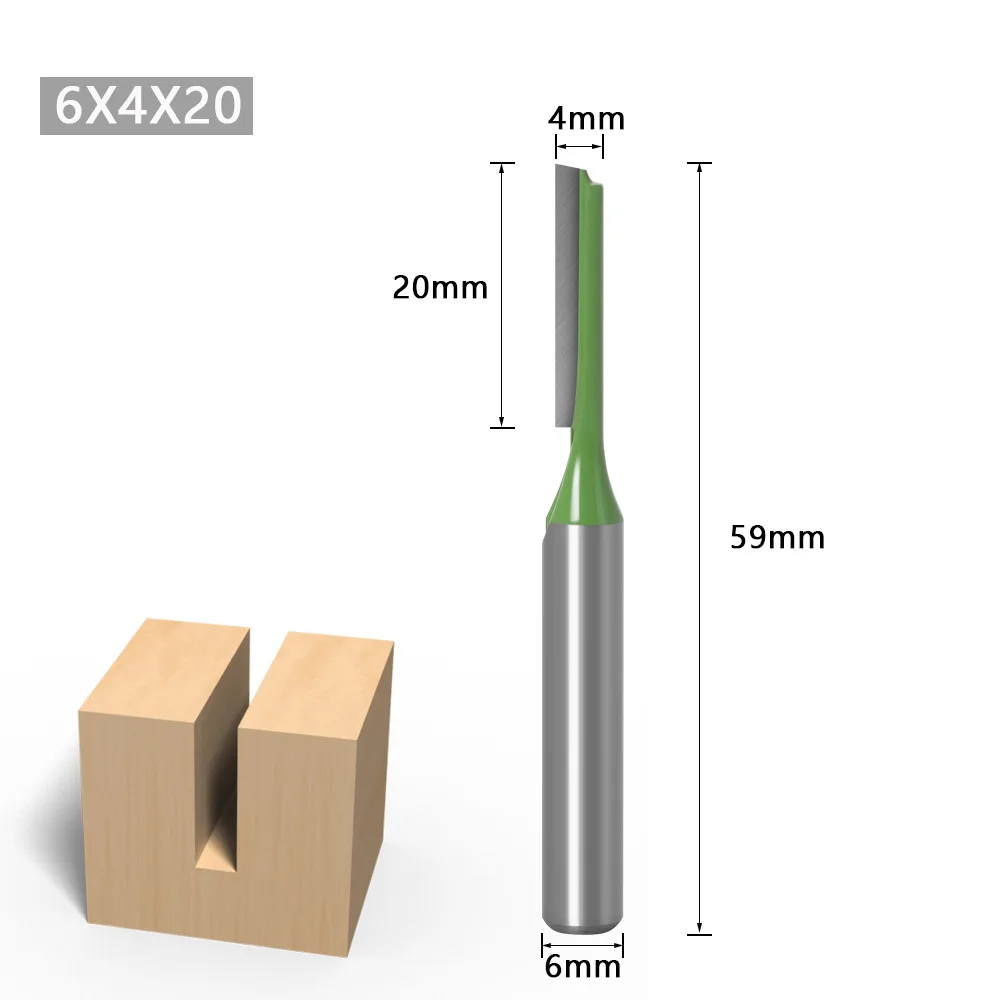 1/4 Inch 6mm Shank Straight Bit Milling Cutter Single Double Flute  Cutt... - $3,042.21 MXN