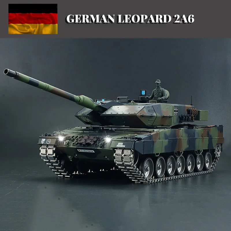 HenLong 3889-1 Leopard2A6 1/16 TK7.0 Upgraded Metal Ver Germany Leopard2A6 RTR - £295.57 GBP+