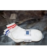 Janie and Jack White W/Striped Athletic Crew Socks 2PC Boys Size 6-8 Yea... - $10.80