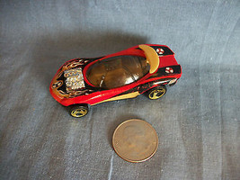 Hot Wheels 1991 Mattel Race Car Red / Black / Yellow Made in Thailand - $1.52