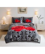 FLOWERS GRAY BLANKET  WITH SHERPA VERY SOFTY THICK &amp; WARM 3 PCS KING SIZE - $1,266.76 MXN