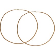 2 Leather Cord Necklaces Natural Silver Clasp - £10.14 GBP