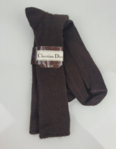 Vintage Christian Dior Mens Socks Brown Orlon Acrylic Nylon 10-13 USA Made NEW - £51.43 GBP