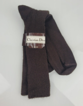 Vintage Christian Dior Mens Socks Brown Orlon Acrylic Nylon 10-13 USA Made NEW - £48.35 GBP