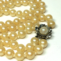 Giuliano Fratti Milan GM Vintage 25&quot; Double Strand Knotted Pearl Bead Ne... - $82.00