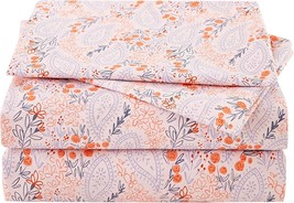 Jsd Pink Paisley Floral Sheet Set Full Size, 4 Piece Soft Printed Microf... - £24.80 GBP