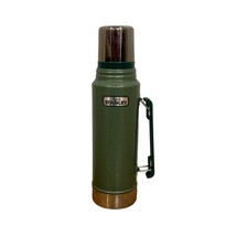 Vtg Aladdin Stanley Green Steel Thermos 1 Quart A-944DH Insulated Made in USA - £23.48 GBP