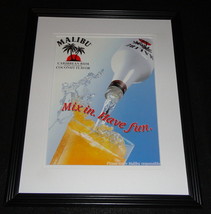 2000 Malibu Rum Framed 11x14 ORIGINAL Advertisement - $34.64