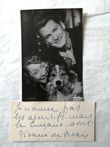 Yvonne Da Bray &amp; Jean Marais - Firmato &amp; Dedicated Foto - Rara - 1950 - £118.42 GBP