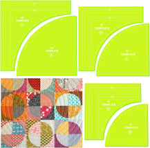 3 Set Drunkards Path Quilting Templates10&#39;&#39; 8&#39;&#39; 6&#39;&#39; Quilting Templates for Cutti - $28.97