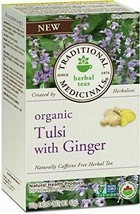 NEW Traditional Medicinals Tea Tulsi Ginger Organic Caffeine Free 16 ct 40 grams - £8.62 GBP