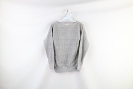 Vtg 50s 60s Streetwear Womens Medium Blank Triblend Crewneck Sweatshirt Gray USA - £94.92 GBP