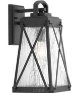 Creighton Collection 1-Light Textured Black Clear Water Glass Farmhouse ... - $221.56 CAD