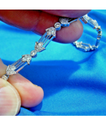 EARTH MINED DIAMOND Deco Tennis ORIGINAL Line Bracelet 18K WHITE GOLD 7.... - $7,595.25