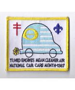 National Car Care Month 1987 Clean Air Embroidered Patch Boy Scouts Tube... - £4.00 GBP