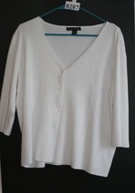 DESIGNERS ORIGINALS WHITE 3/4 SLEEVE SWEATER SIZE XL #8287 - £8.99 GBP