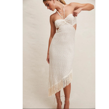 New Free People Anna Sui Crochet Lace Cutout Dress $660 X-SMALL (P) Cream - £215.70 GBP