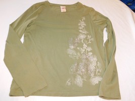 Faded Glory Ladies Women&#39;s Long Sleeve T Shirt Size XL 16/18 Olive Green GUC - £10.27 GBP