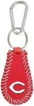 MLB Cincinnati Reds Red Leather White Seamed Keychain w/Carabiner GameWear - $23.99