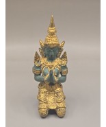 Thai Guardian Angel Theppanom Bronze Statue Female Gold Gilt 4.75 Inches... - €43,64 EUR