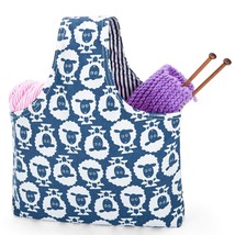 Knitting Tote Bag(L12.2&quot; X W7.5&quot;), Travel Project Wrist Bag For Knitting Needles - £22.71 GBP