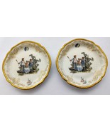 2 Vtg  Classic Rose Rosenthal Courting Couple Trinket Dishes with Gold T... - $11.40