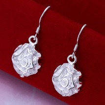 beautiful Fashion Silver 925 women pretty charm ROSE Earring flower jewelry - $7.30