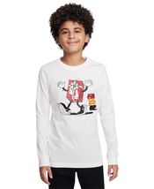 Nike Big Kids Sportswear Printed Long-Sleeve T-Shirt - White Size M - $7.70