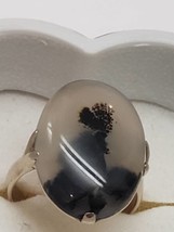 Vintage  18K Yellow Gold  RING: Huge Genuine Agate ,Circa 1950&#39;s - £675.58 GBP