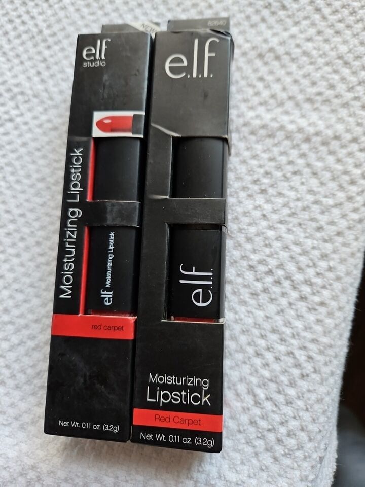 2 X elf / e.l.f. Moisturizing Lipstick Red Carpet 82640 Net Wt. 0.11 oz ... - $10.00