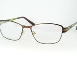 OU 63.437.01 Brown / Grün Limette Brille Brillengestell 55-16-140mm - $66.50