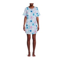 Secret Treasures Womens Blue Sleep Shirt with Short Sleeves, Size S/M NWT - £12.08 GBP