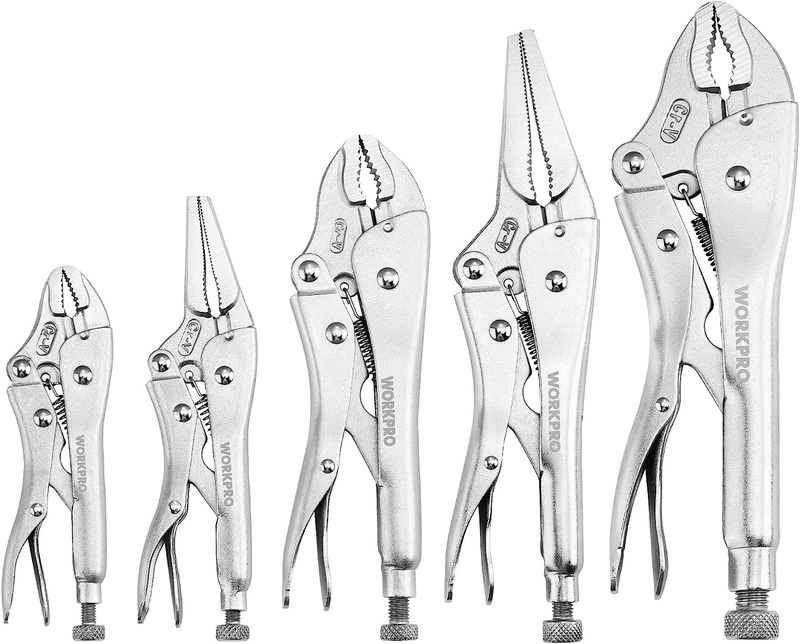 5-Piece Locking Pliers Set, Pliers Tool Set, Vice Grips with Chrome-Vana... - $28.64