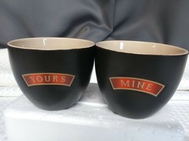 Baileys Irish Cream &quot;Mine&quot; &quot;Yours&quot; Porcelain Ceramic Dessert Drink Bowls... - $9.46