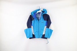 Vintage 90s Nike Boys Small Spell Out Color Block Hooded Windbreaker Jacket - $52.53 CAD