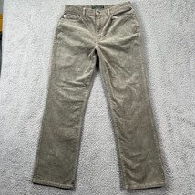 Ralph Lauren Mens Gray Pockets Corduroy Straight Leg Chino Pants Size 12 - £19.60 GBP