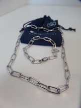 ESQUIRE Men&#39;s Jewelry 2-Pc Set Chain Necklace 18.5&quot; &amp; Bracelet 8.5&quot; NEW ... - $74.24