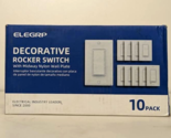ELEGRP Decor 15Amp Single Pole Rocker Light Switch w/ Wall Plate White (... - £11.66 GBP