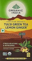Lot of 4 Organic India Tulsi Green Tea Lemon Ginger 100 tea Bag Ayurvedic Health - £49.26 GBP